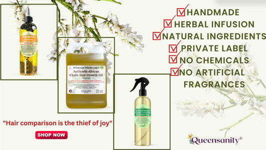 Bid farewell to Chemicals and Welcome Healthy Hair with Handcrafted Herbal Hair and Skincare! QueenSanity