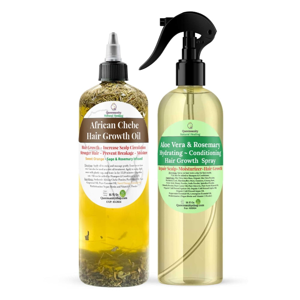 2Pc Rosemary Chebe Hair Growth Oil Sets
