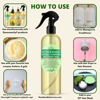 Aloe Vera & Rosemary Spray|Hydration|Condition QueenSanity Hair Spray  QueenSanity 