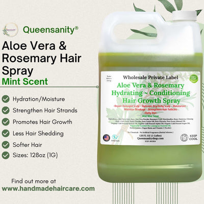Wholesale: Aloe Vera & Rosemary Hair Spray QueenSanity Wholesale  QueenSanity 