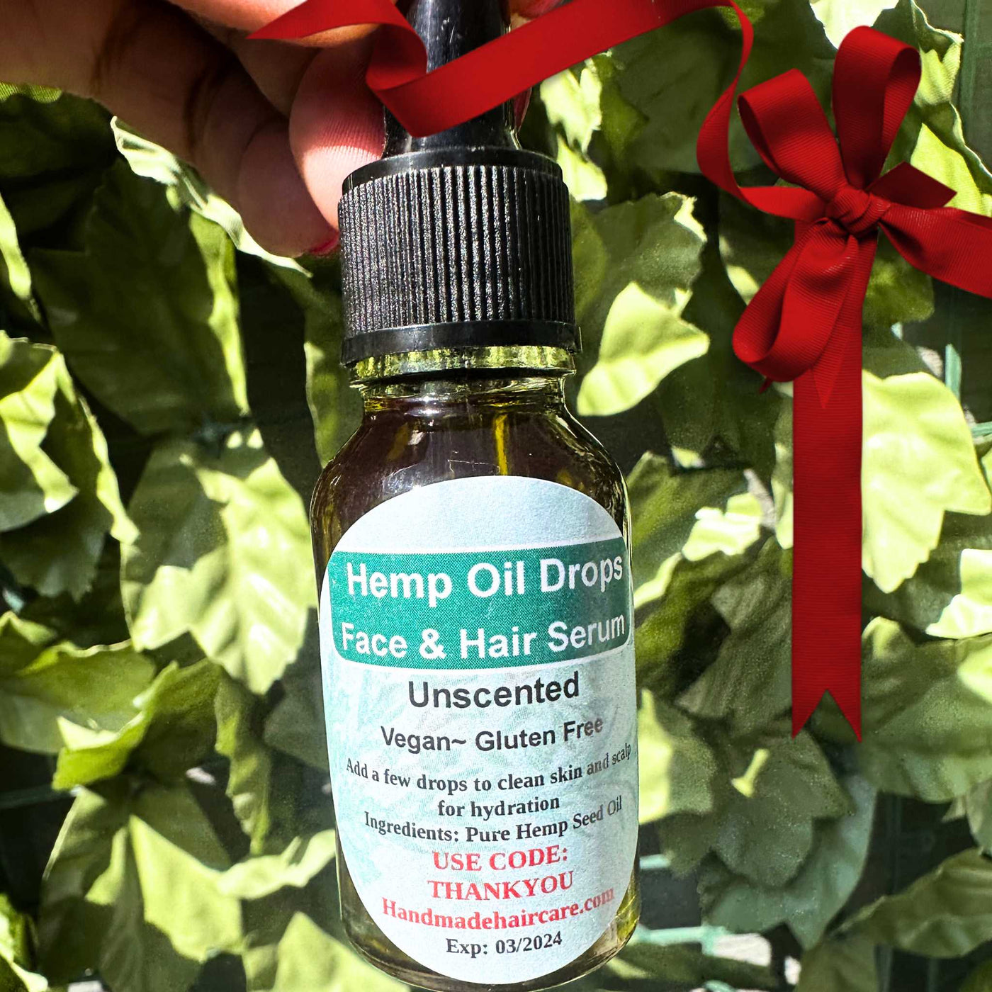FREE 15ml Hemp Drops Face & Hair Serum: Spend $150+ QueenSanity free_gift  QueenSanity 